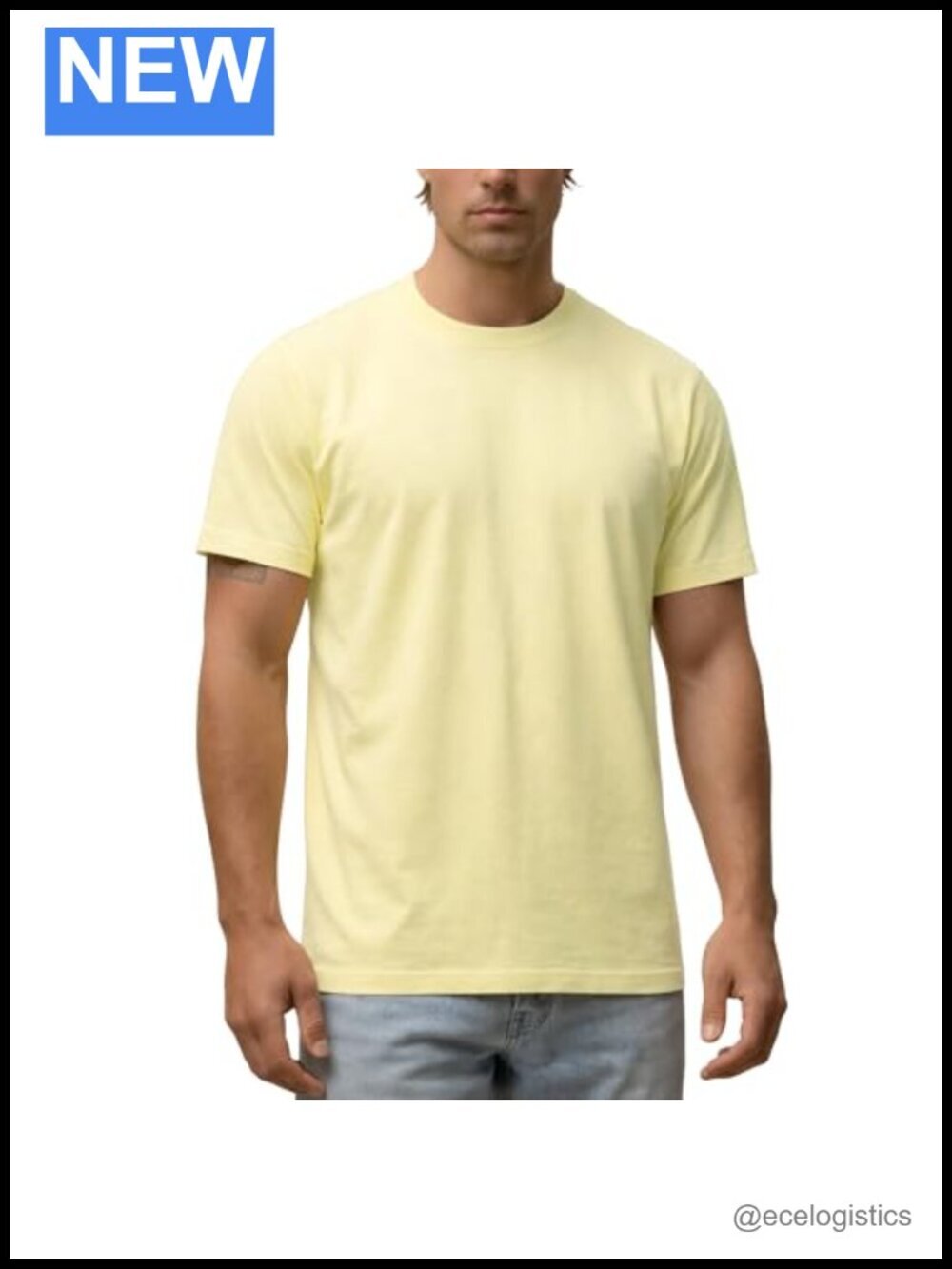 Mens Crewneck Short Sleeve T-Shirt Soft Cotton Blend Basic Tee